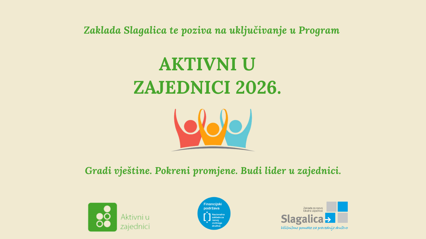 Javni poziv za uključivanje u program Aktivni u zajednici 2026.