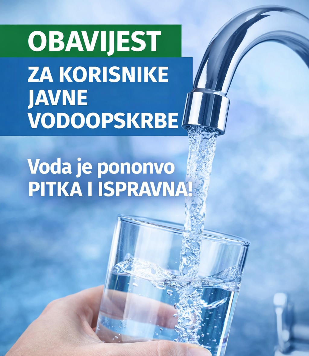 Obavijest korisnicima javne vodoopskrbe